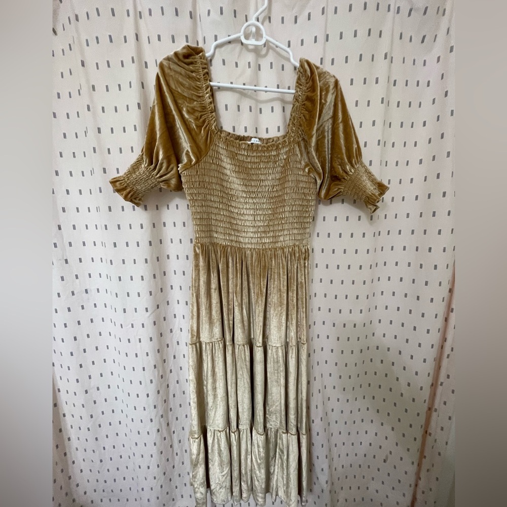 Baltic Born Smocked Velvet Dress